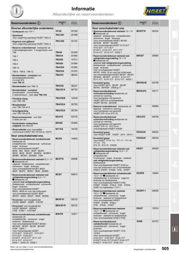 HAZET Reparatieset 6144-02/3