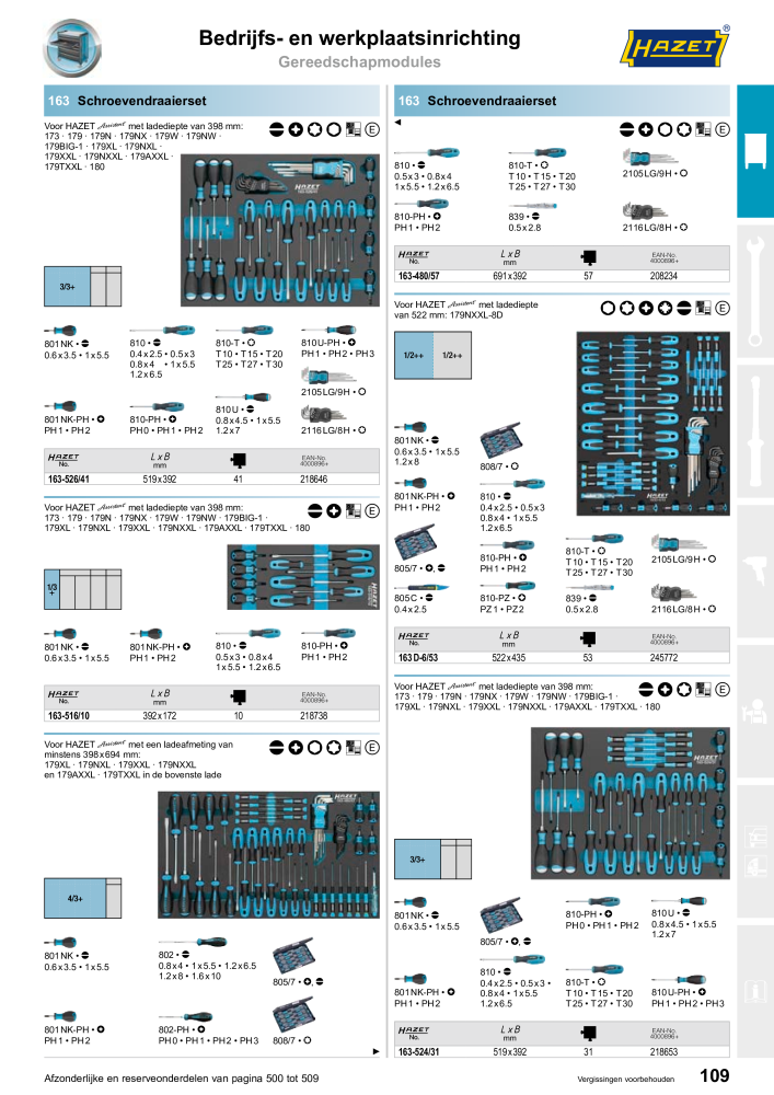 HAZET Hoofdcatalogus Nº: 2409 - Página 109