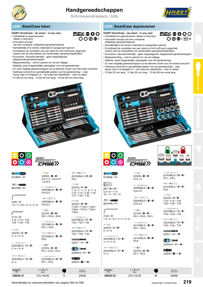 HAZET Hoofdcatalogus NR.: 2409 - Pagina 219