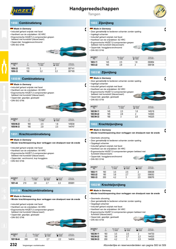HAZET Hoofdcatalogus Nº: 2409 - Página 232