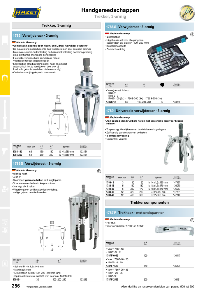 HAZET Hoofdcatalogus Nº: 2409 - Página 256