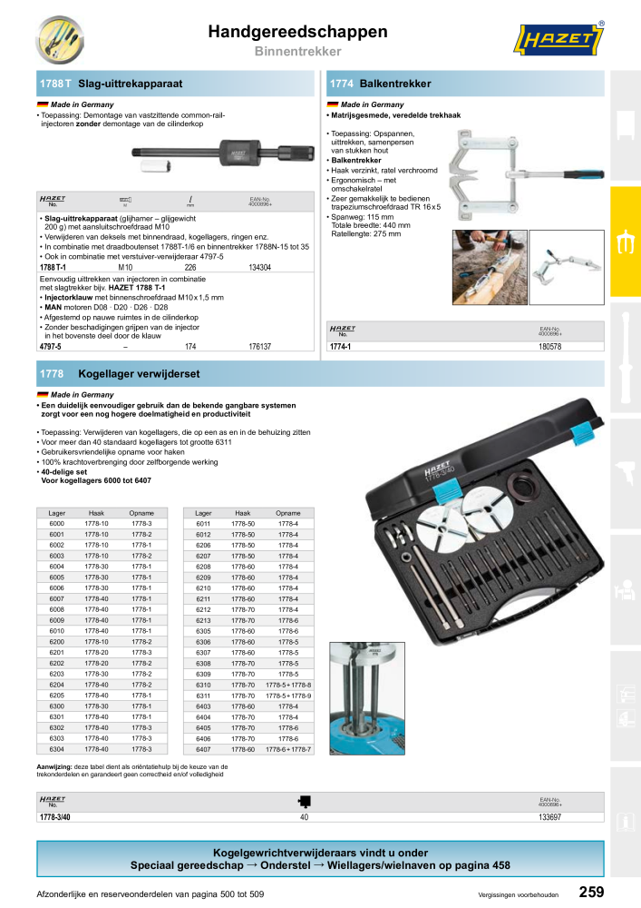 HAZET Hoofdcatalogus Nb. : 2409 - Page 259