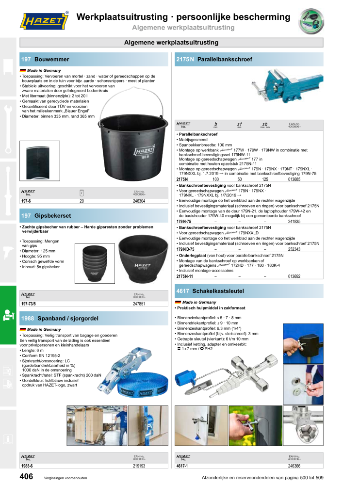 HAZET Hoofdcatalogus Nº: 2409 - Página 406