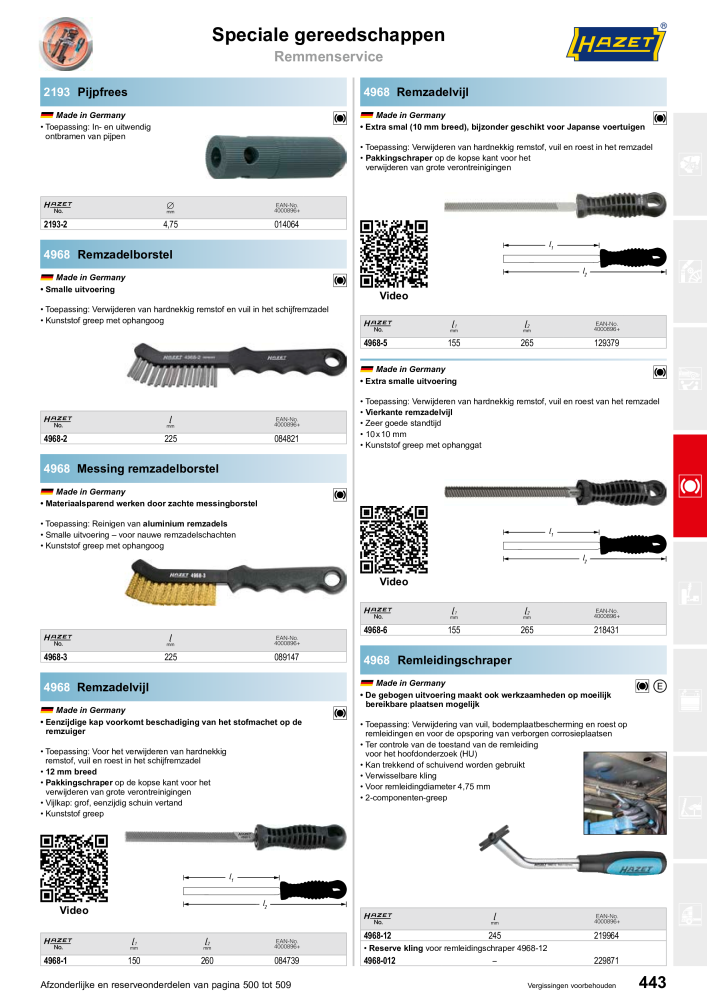 HAZET Hoofdcatalogus NR.: 2409 - Seite 443