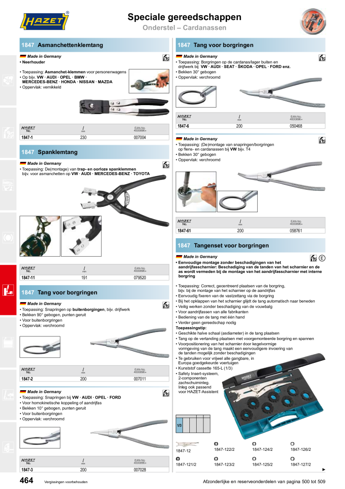 HAZET Hoofdcatalogus Nº: 2409 - Página 464