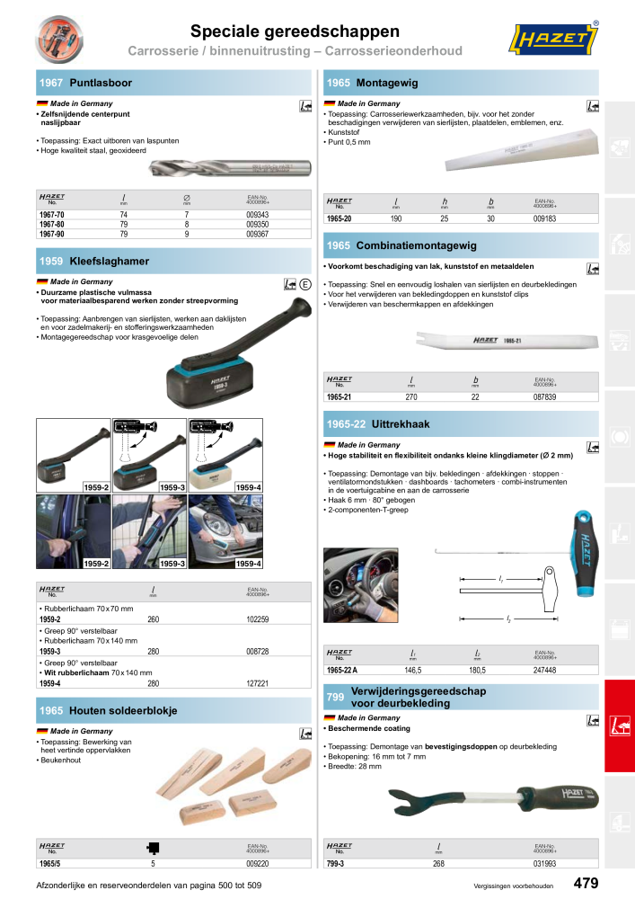 HAZET Hoofdcatalogus NR.: 2409 - Pagina 479