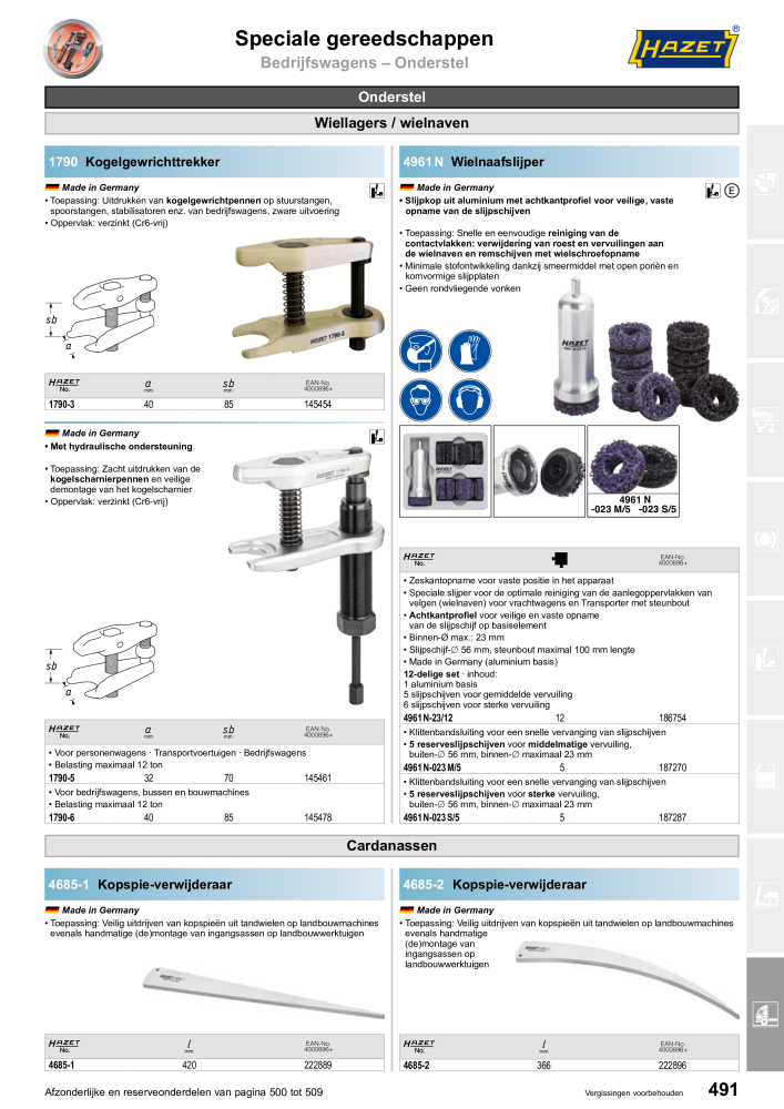 HAZET Hoofdcatalogus NR.: 2409 - Pagina 491
