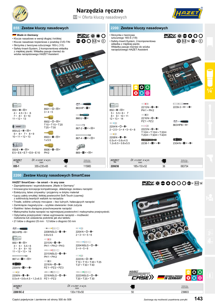 HAZET Katalog główny Nº: 2413 - Página 143