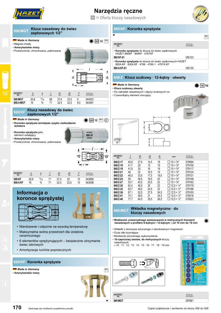 HAZET Katalog główny Č. 2413 - Strana 170