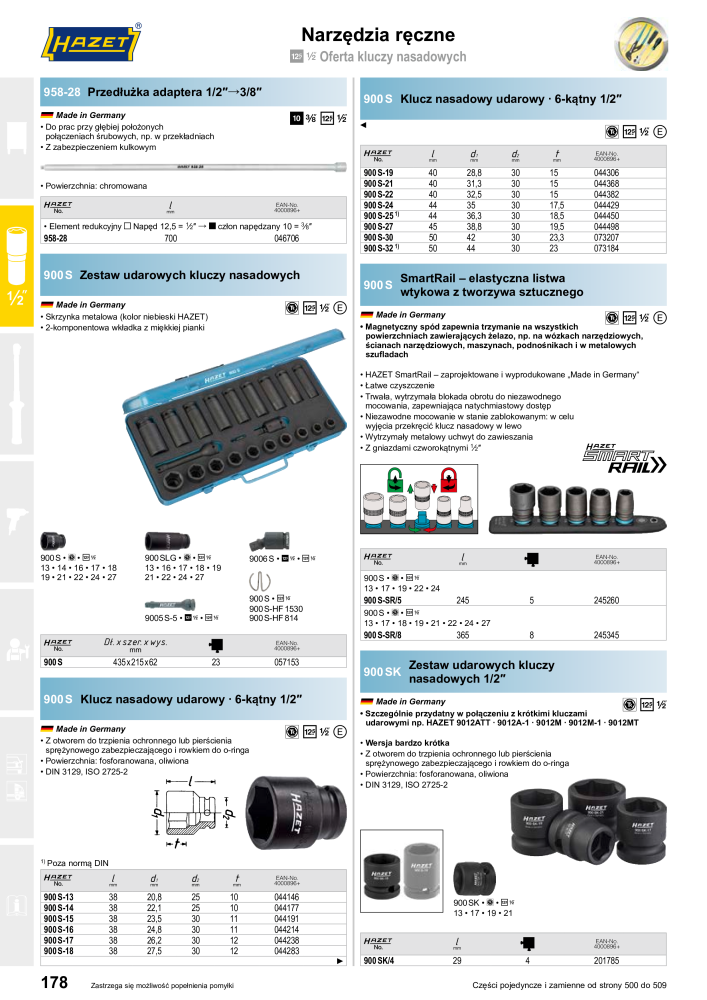 HAZET Katalog główny Nº: 2413 - Página 178