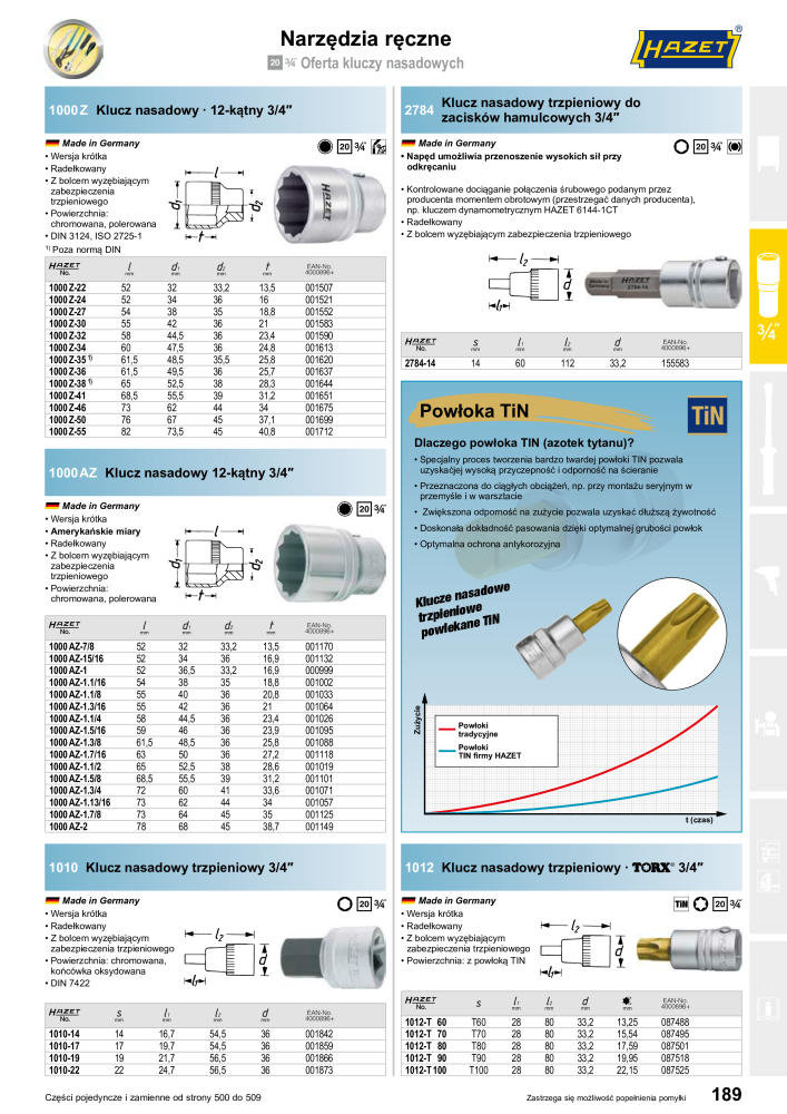 HAZET Katalog główny NR.: 2413 - Pagina 189