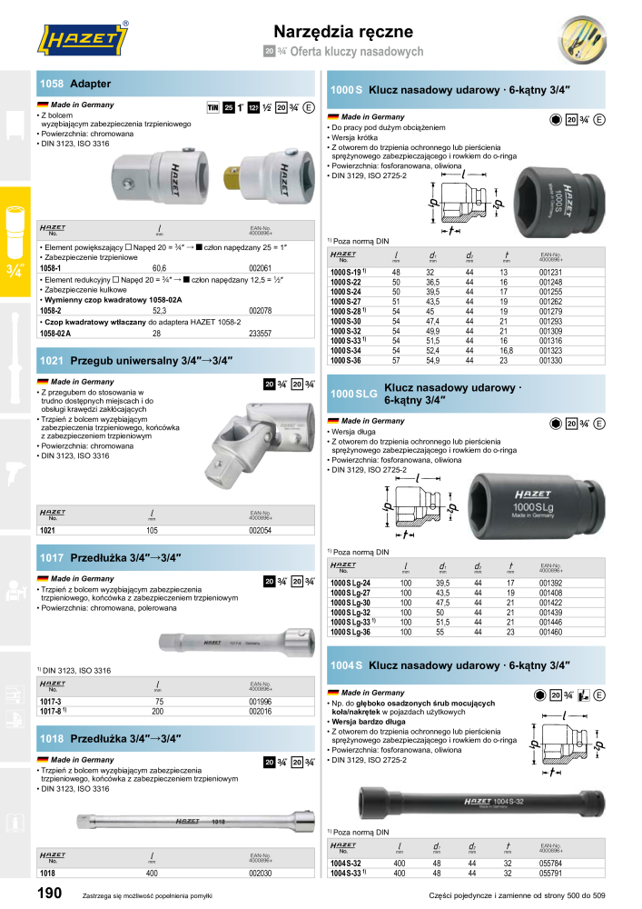HAZET Katalog główny NR.: 2413 - Seite 190