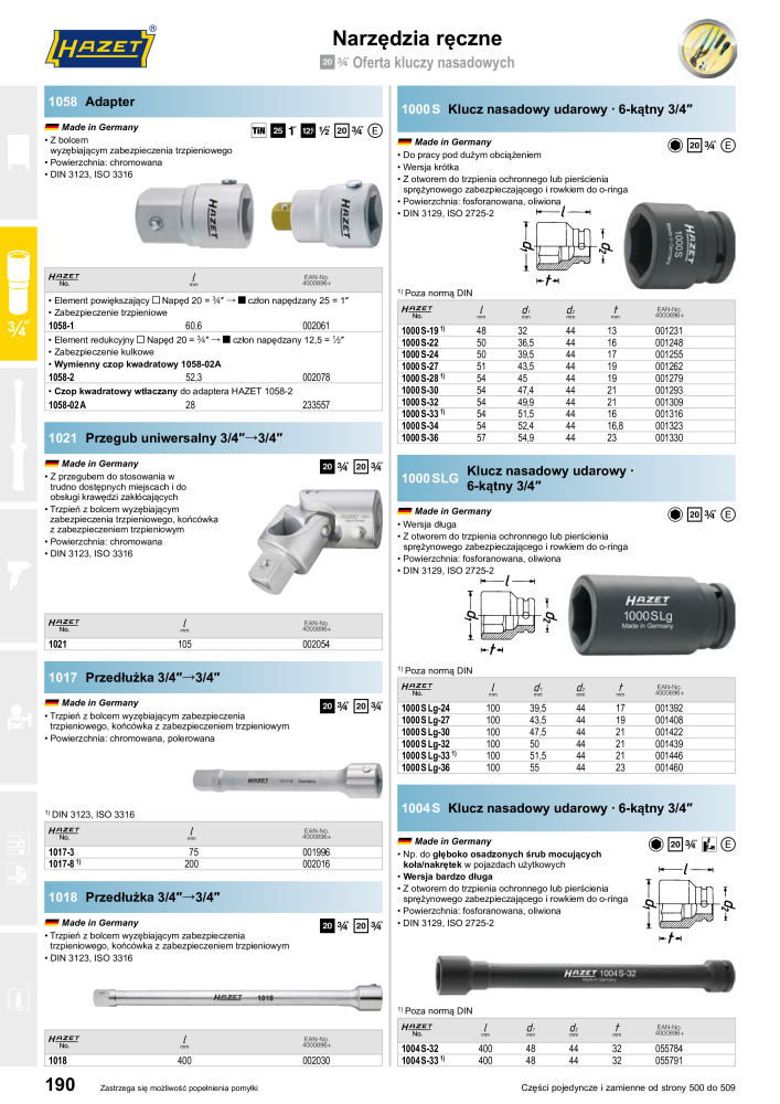HAZET Katalog główny Nº: 2413 - Página 192
