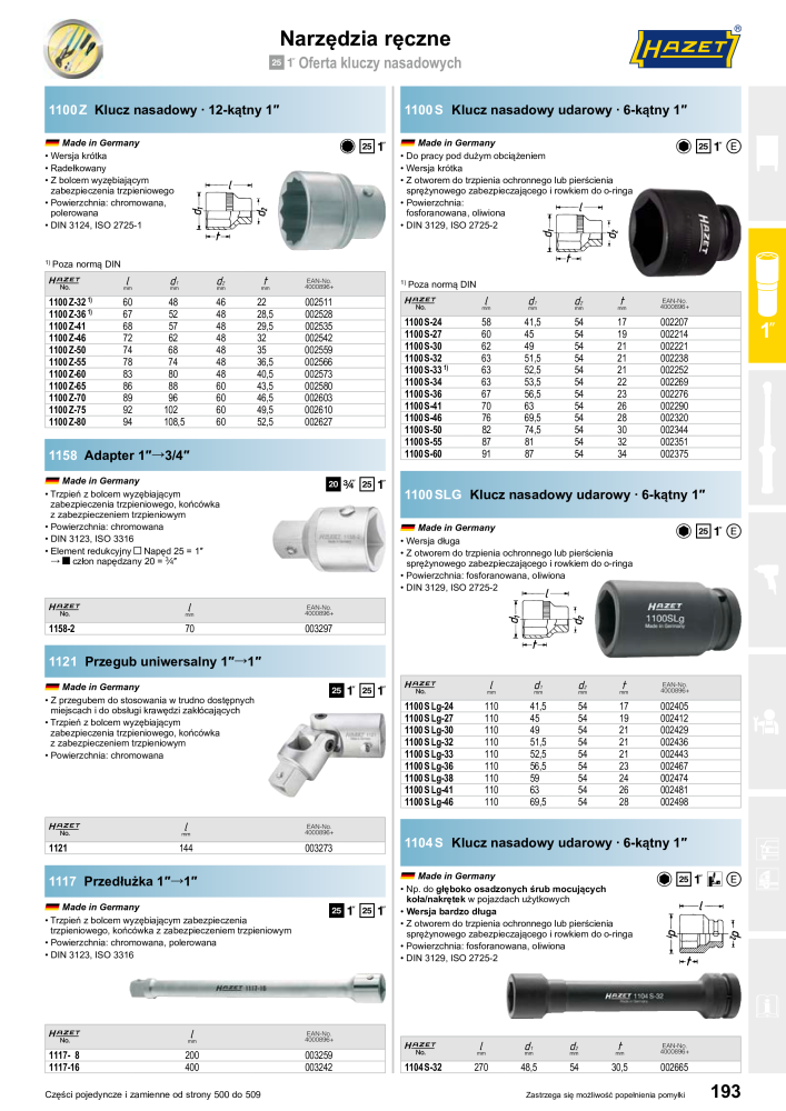 HAZET Katalog główny Nº: 2413 - Página 195