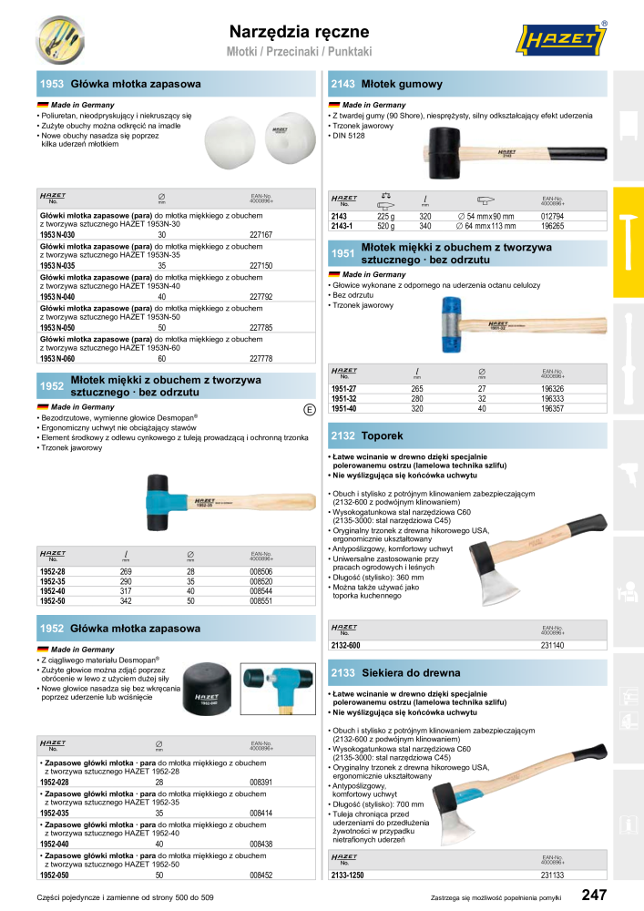 HAZET Katalog główny Č. 2413 - Strana 249