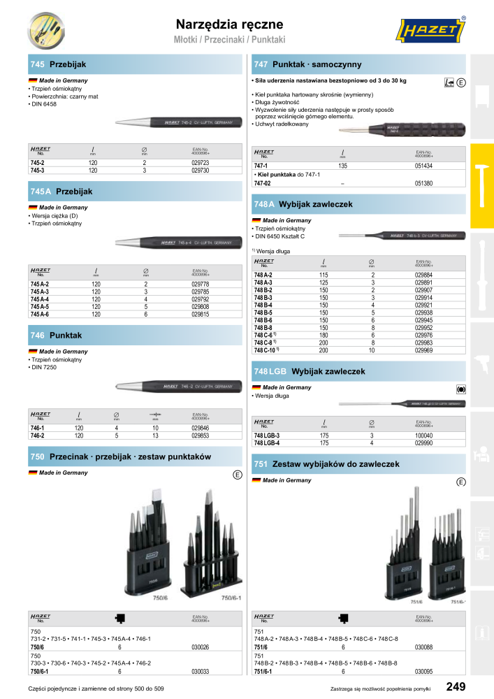 HAZET Katalog główny Nº: 2413 - Página 251