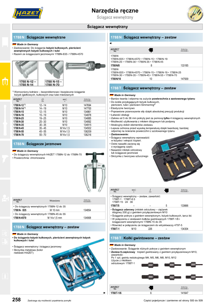 HAZET Katalog główny n.: 2413 - Pagina 258