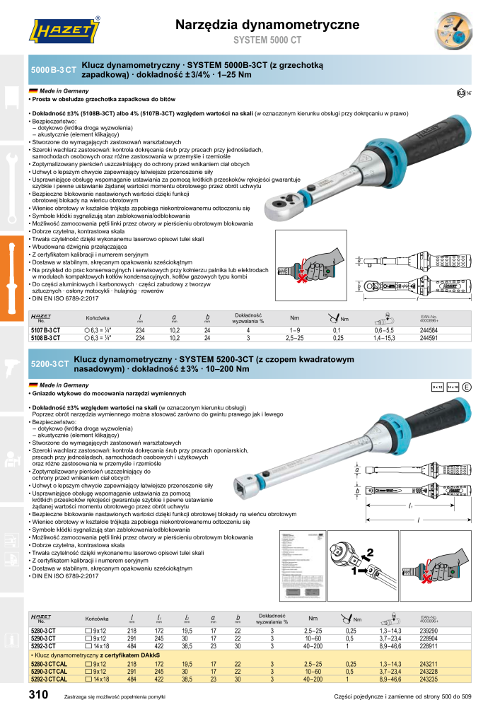 HAZET Katalog główny Nº: 2413 - Página 310