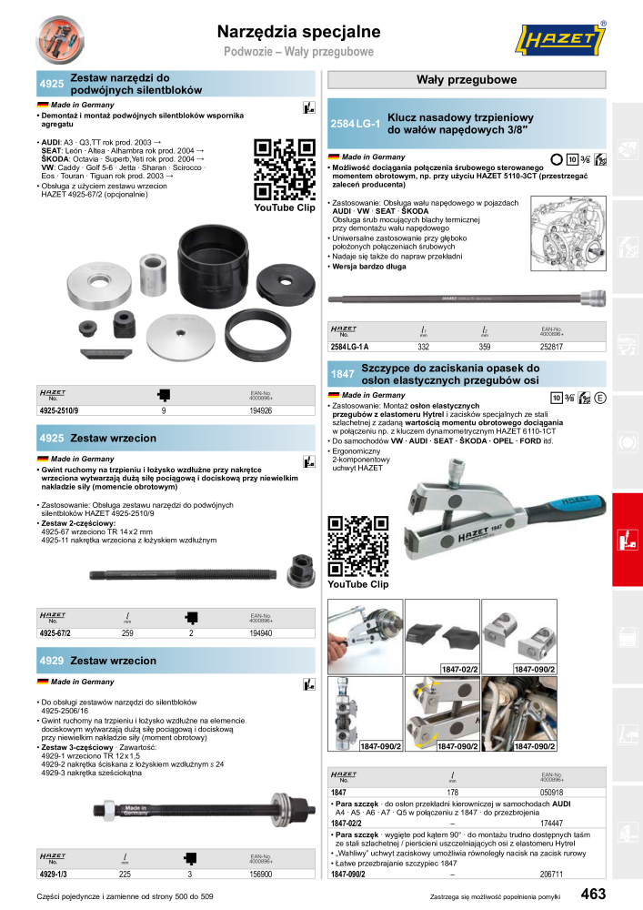 HAZET Katalog główny NR.: 2413 - Pagina 465