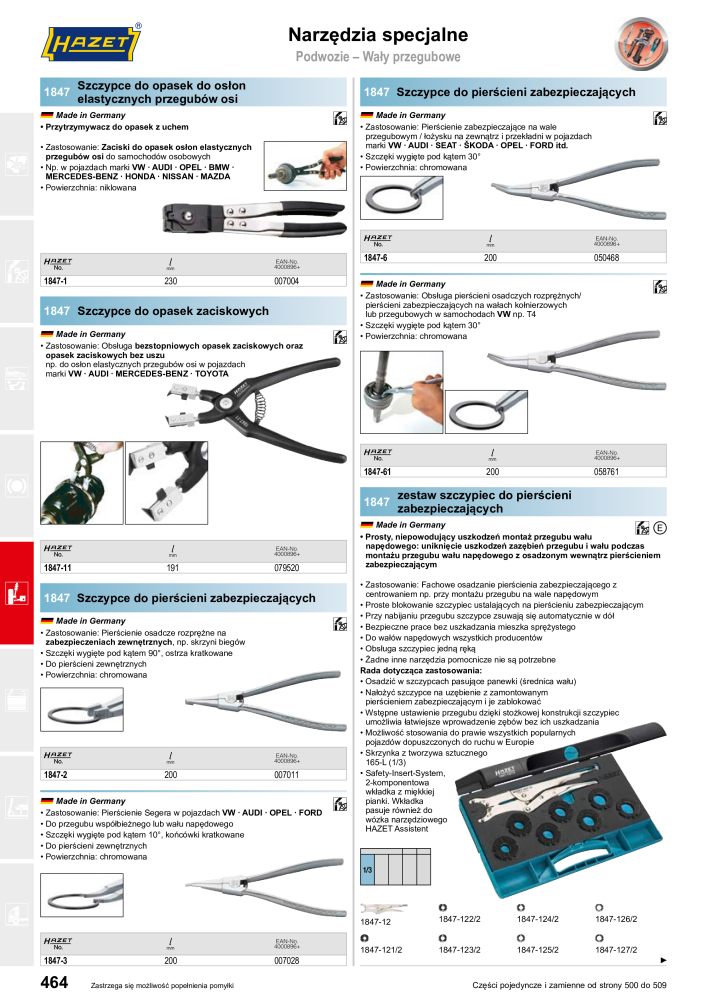 HAZET Katalog główny Nº: 2413 - Página 466