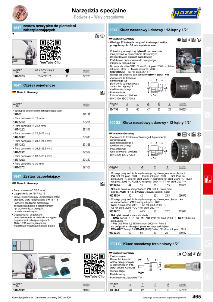 HAZET Katalog główny Nb. : 2413 - Page 467