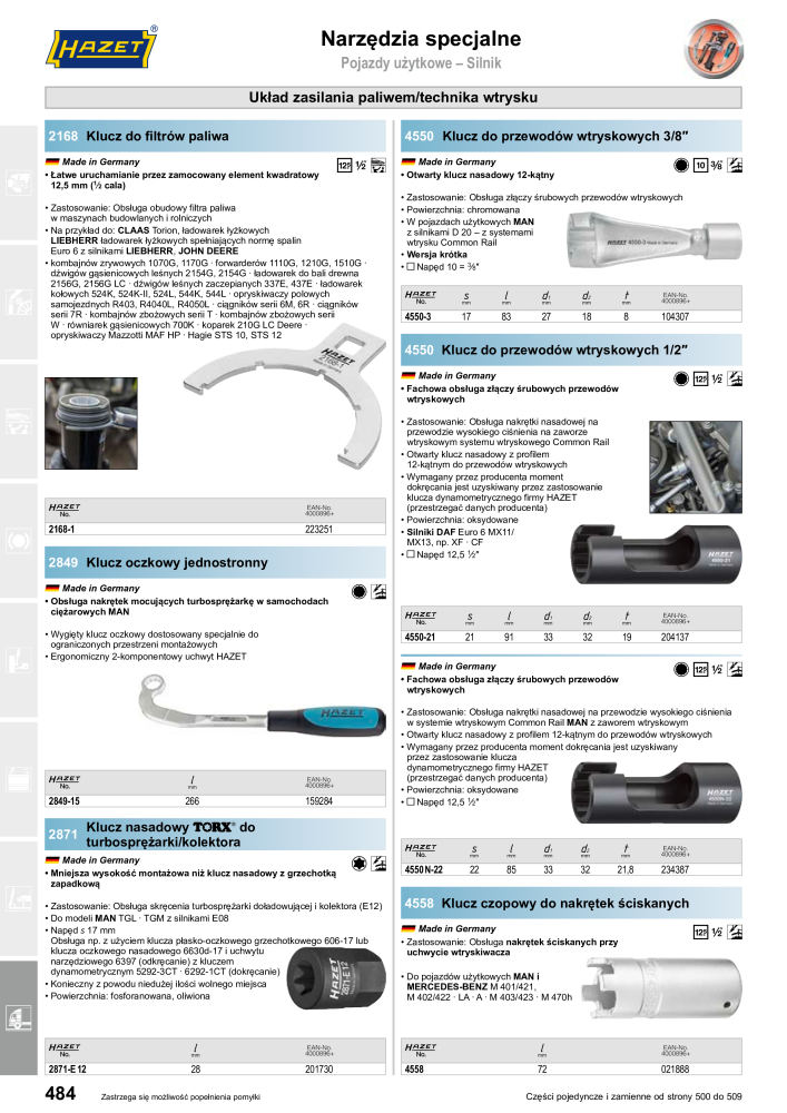 HAZET Katalog główny Nb. : 2413 - Page 486