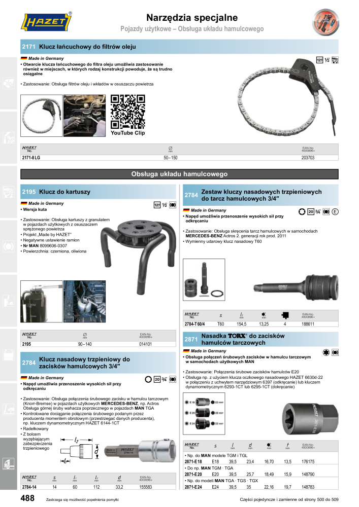 HAZET Katalog główny n.: 2413 - Pagina 488