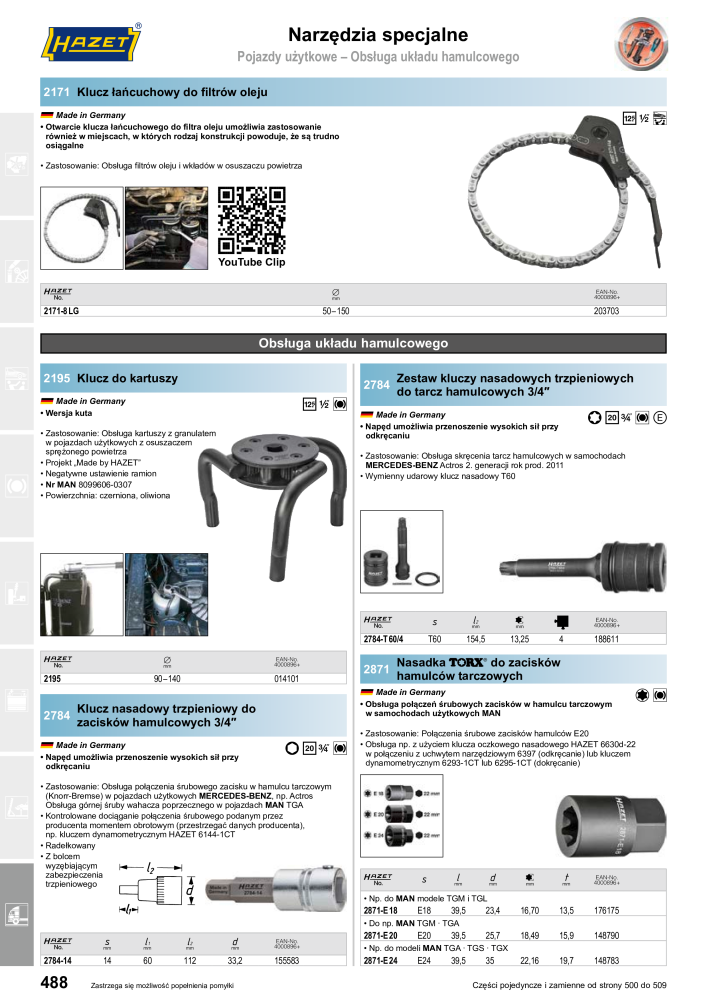 HAZET Katalog główny Nb. : 2413 - Page 490