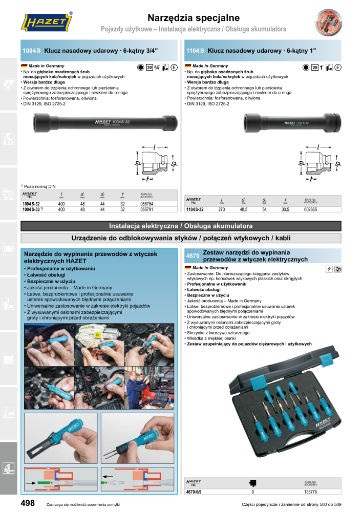 HAZET Katalog główny NR.: 2413 - Pagina 500