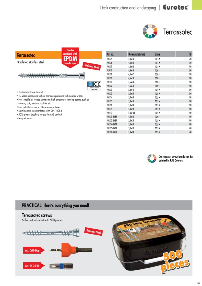 Eurotec catalogue fastening technology NEJ.: 2439 - Sida 109