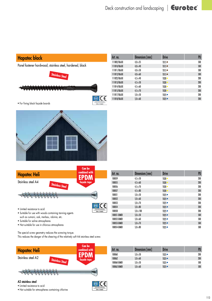 Eurotec catalogue fastening technology NR.: 2439 - Side 113