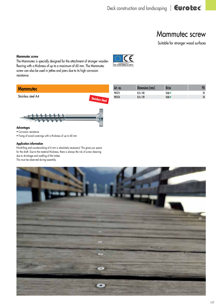 Eurotec catalogue fastening technology Nb. : 2439 - Page 117