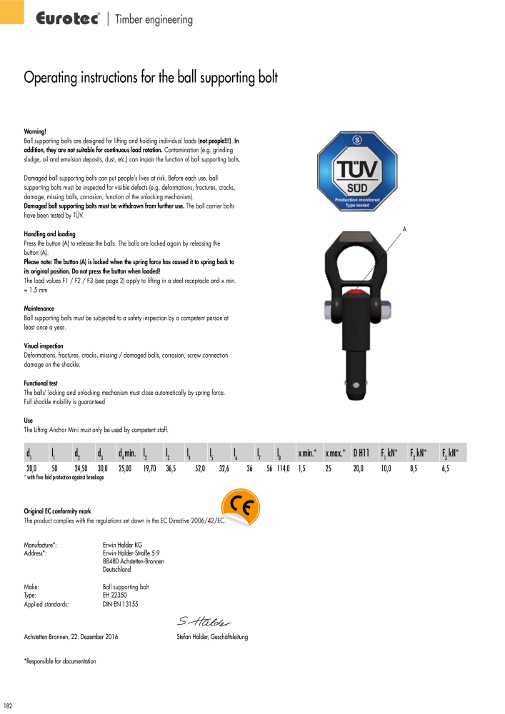 Eurotec catalogue fastening technology NEJ.: 2439 - Sida 182