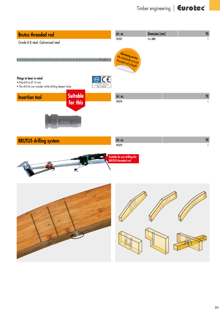 Eurotec catalogue fastening technology Nb. : 2439 - Page 203