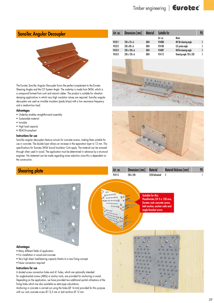 Eurotec catalogue fastening technology NEJ.: 2439 - Sida 237