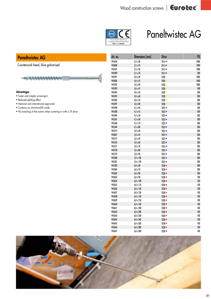 Eurotec catalogue fastening technology NR.: 2439 - Side 281