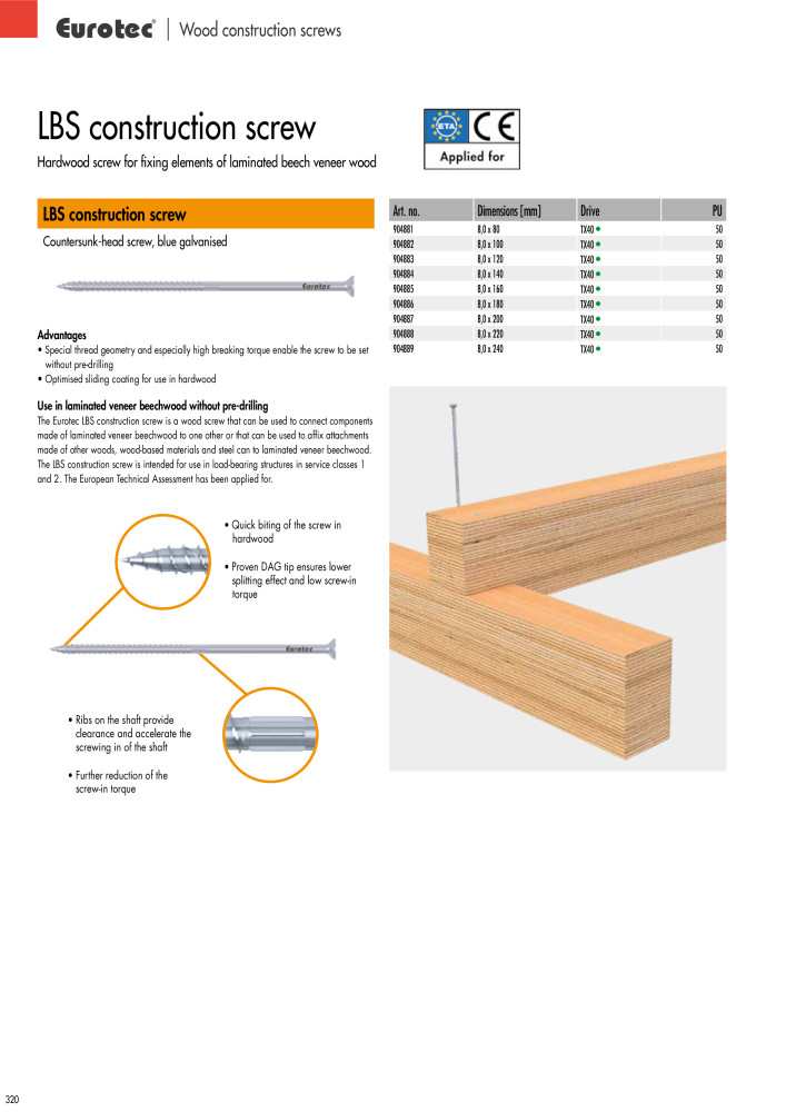 Eurotec catalogue fastening technology NO.: 2439 - Page 320