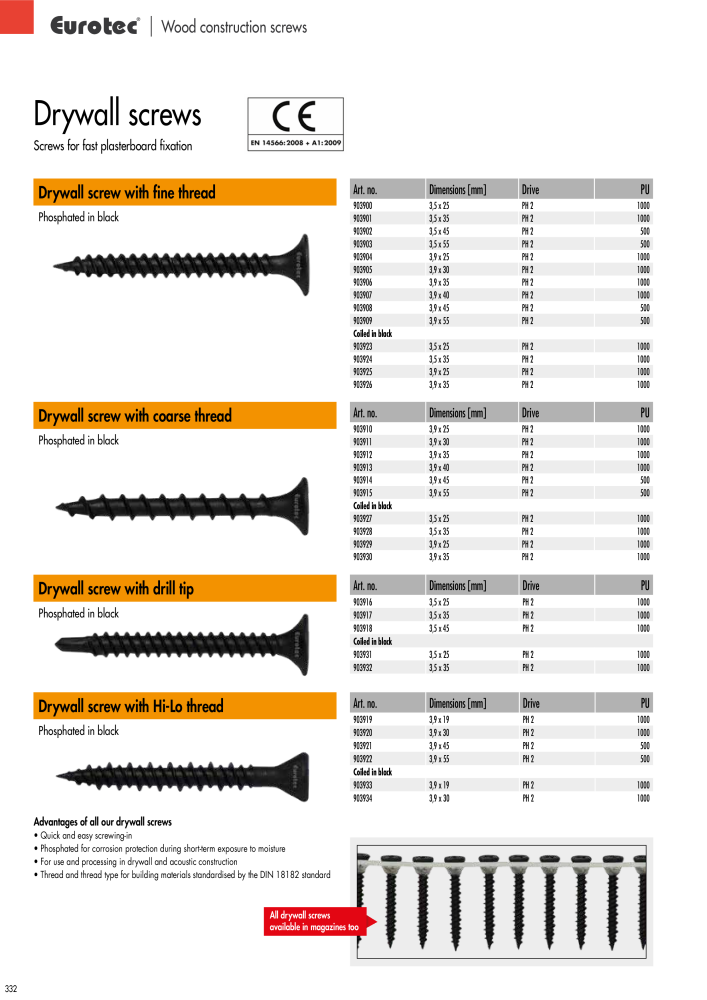 Eurotec catalogue fastening technology NR.: 2439 - Strona 332
