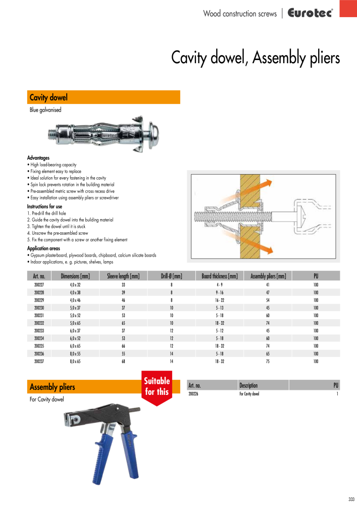 Eurotec catalogue fastening technology NEJ.: 2439 - Sida 333