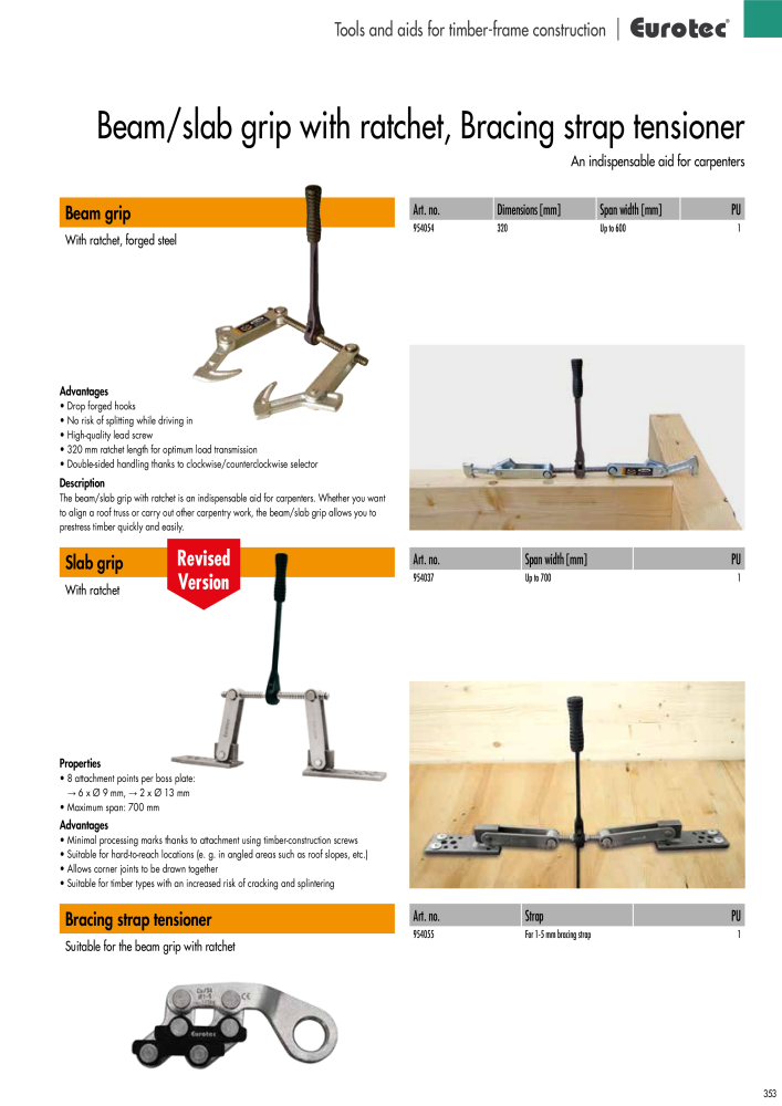 Eurotec catalogue fastening technology Nb. : 2439 - Page 353