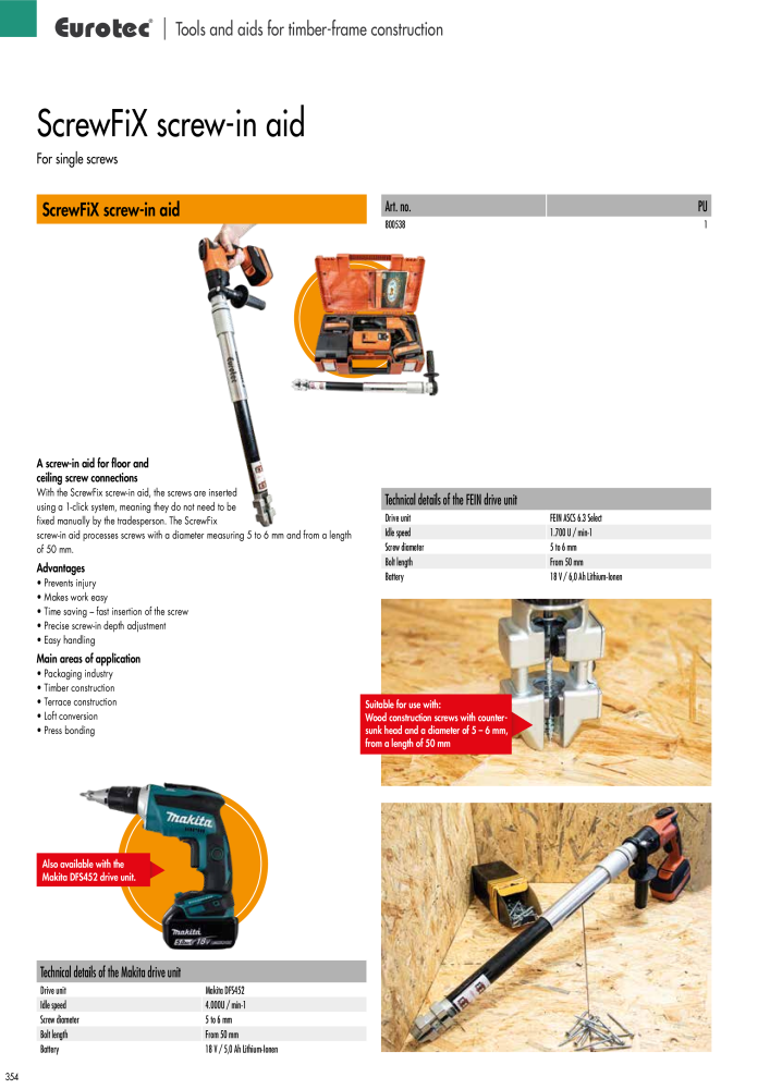 Eurotec catalogue fastening technology NR.: 2439 - Side 354