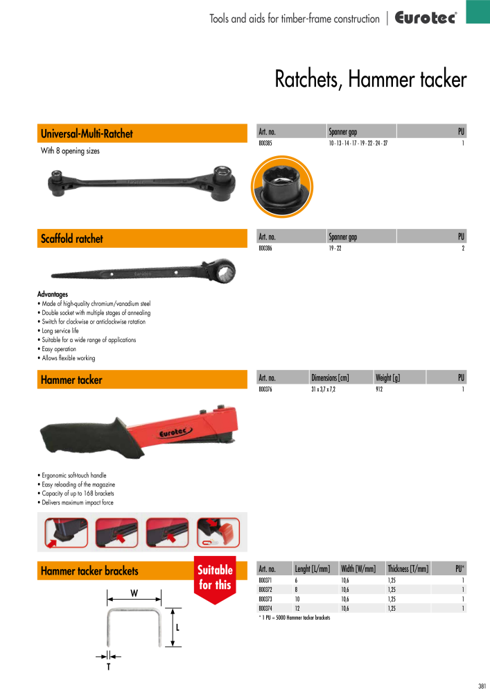 Eurotec catalogue fastening technology NO.: 2439 - Page 381