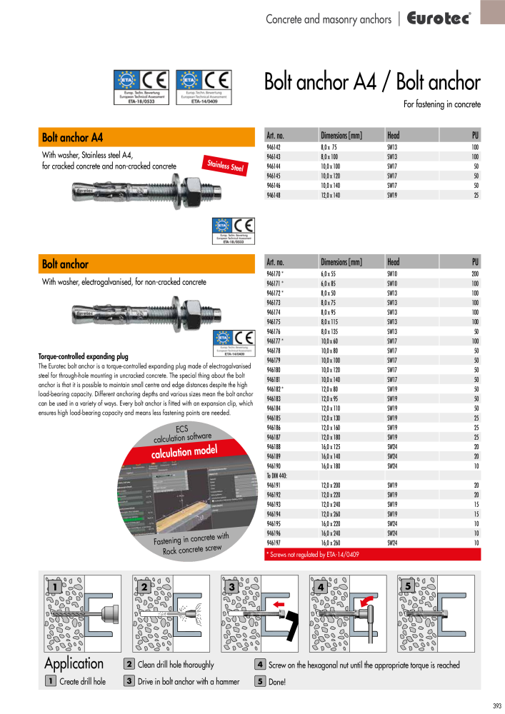 Eurotec catalogue fastening technology n.: 2439 - Pagina 393