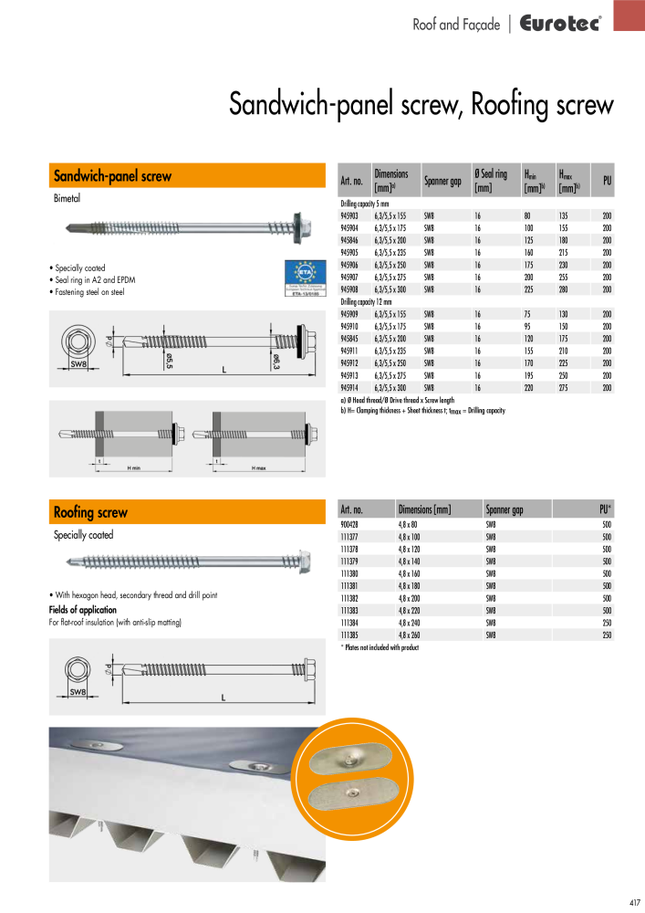 Eurotec catalogue fastening technology NR.: 2439 - Side 417