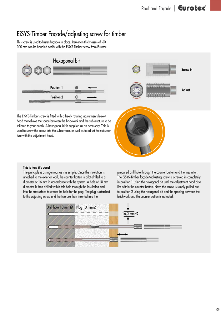 Eurotec catalogue fastening technology Nb. : 2439 - Page 429