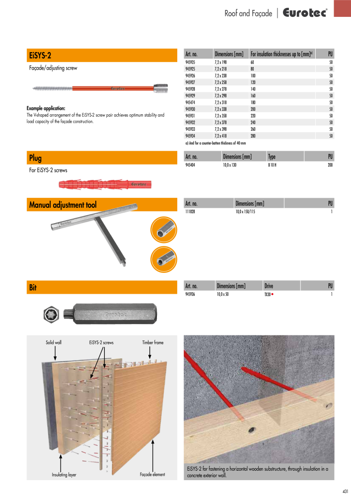 Eurotec catalogue fastening technology NR.: 2439 - Strona 431