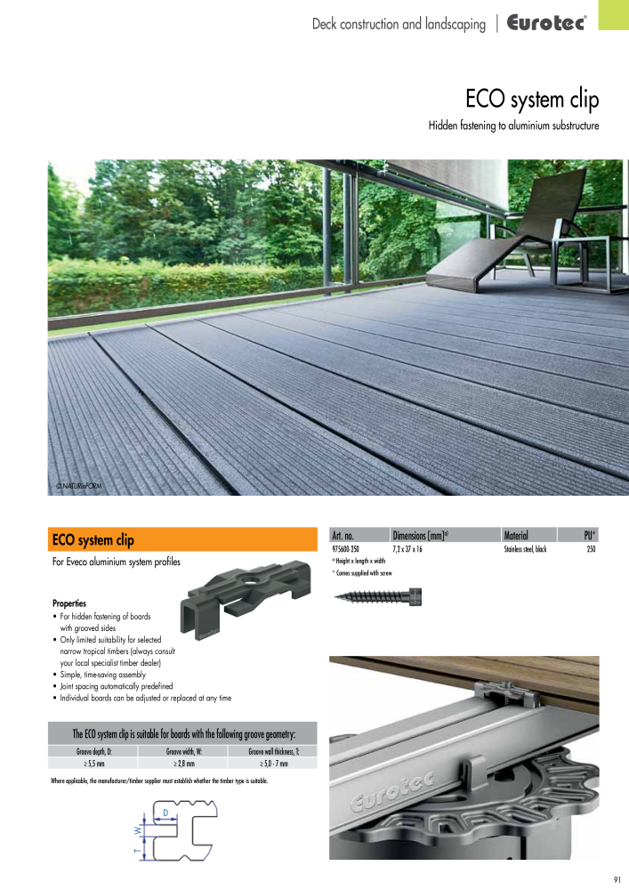 Eurotec catalogue fastening technology NR.: 2439 - Side 91