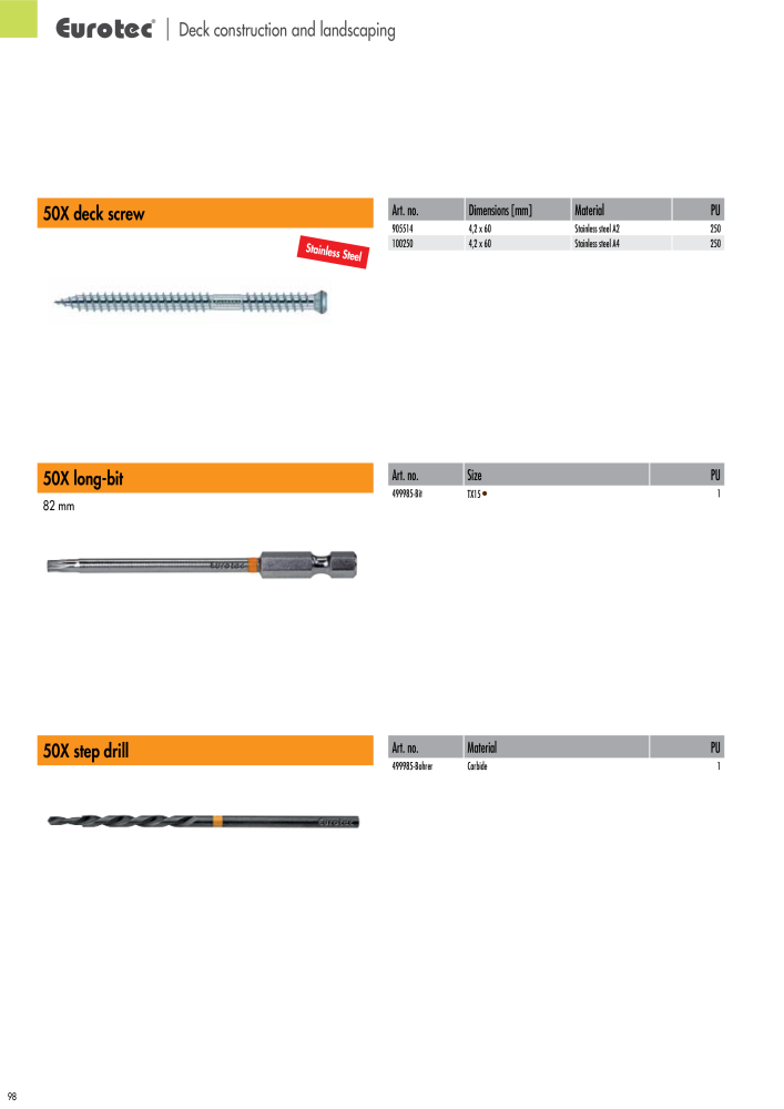 Eurotec catalogue fastening technology NR.: 2439 - Side 98