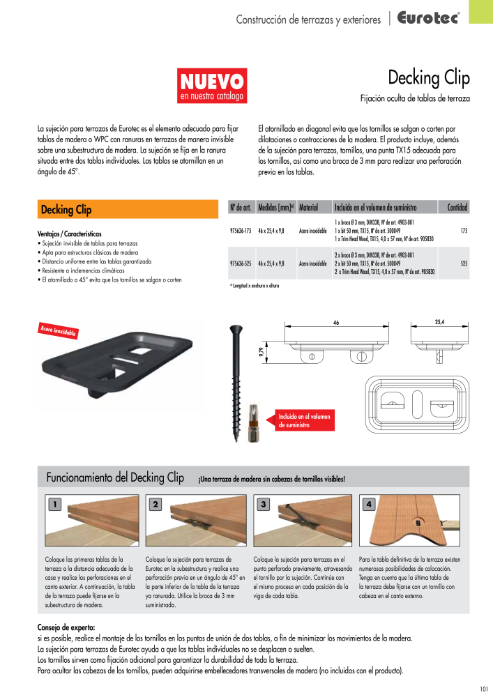 Eurotec Catálogo de la técnica de fijación Nº: 2440 - Página 101
