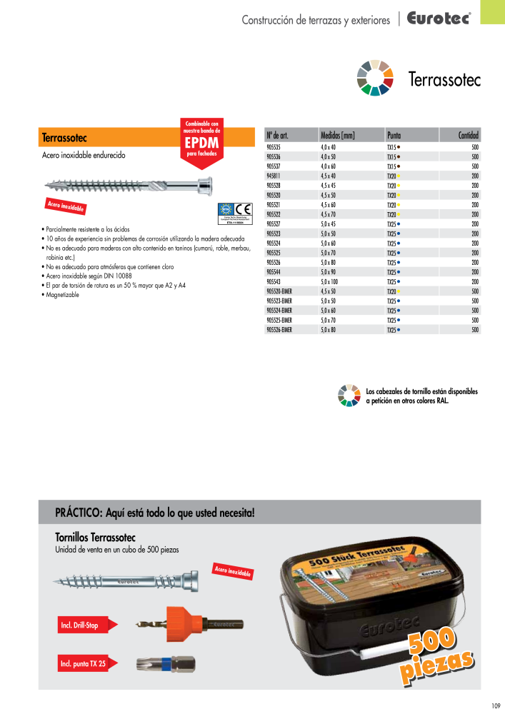 Eurotec Catálogo de la técnica de fijación NR.: 2440 - Seite 109